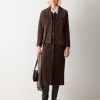 V Neck Long Waistcoat Dress | Brown