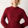 Triangular Scarf Knit Dress | Red
