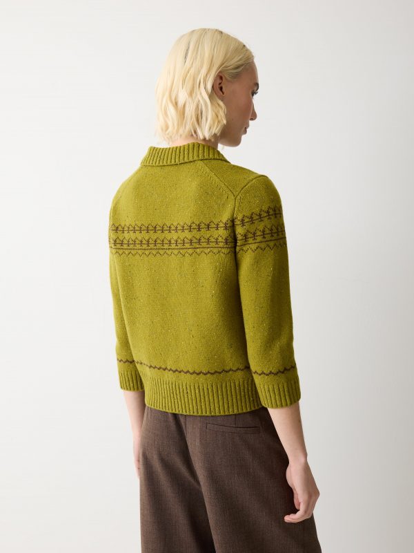 Donegal V Collar Top | Green