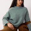 Fleecy Knit Crop Jumper | Blue