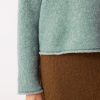 Fleecy Knit Crop Jumper | Blue