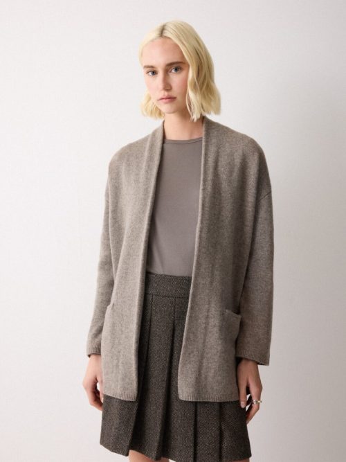J50855_CR013_1.jpg Wool Blend Relaxed Cardigan | Taupe
