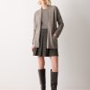 Wool Blend Relaxed Cardigan | Taupe