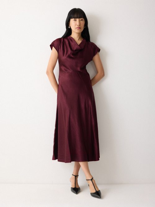 J50900_RE004_4.jpg Textured Cowl Neck Dress | Burgundy