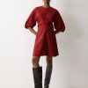 Stretch Crepe Mini Dress | Red