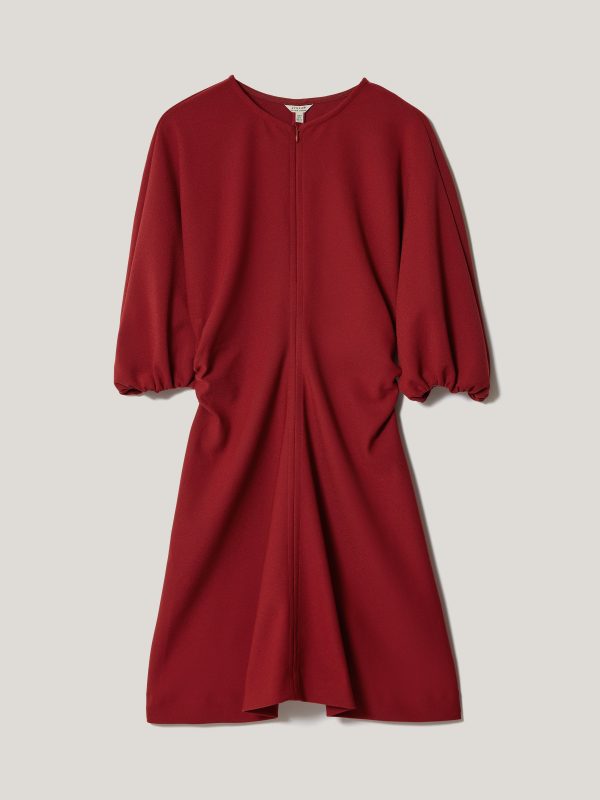 Stretch Crepe Mini Dress | Red