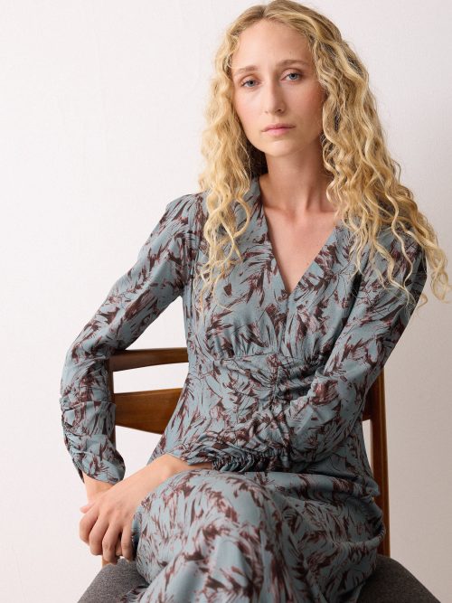 J51189_BL000_1.jpg Wild Feather Gathered Dress | Blue