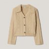 Wool Cashmere Cable Cardigan | Cream